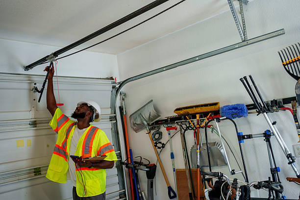 Professional Garage Door technician working in Hackberry, TX